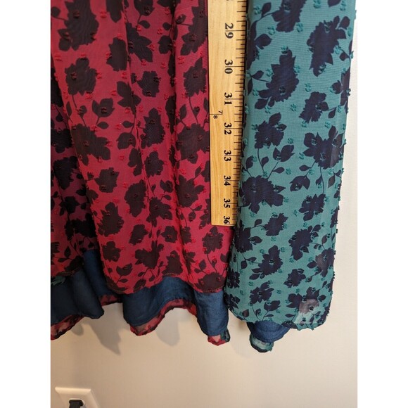 Matilda Jane Women's Multi-color Hi Lo A Little Party Dress #28690D Size S Sheer - Picture 9 of 13